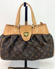 Louis Vuitton BOETIE PM Monogram Brown Canvas Hobo Tote Bag Pre owned