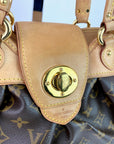 Louis Vuitton BOETIE PM Monogram Brown Canvas Hobo Tote Bag Pre owned