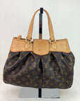 Louis Vuitton BOETIE PM Monogram Brown Canvas Hobo Tote Bag Pre owned
