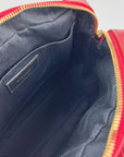 YVES SAINT LAURENT Matelasse Calfskin Lou Camera Red Crossbody Bag