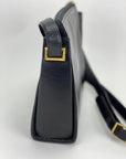 Dior Black Leather Adjustable Shoulder Bag