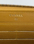 Chanel Quilted Brilliant Zip Around Wallet Clutch
