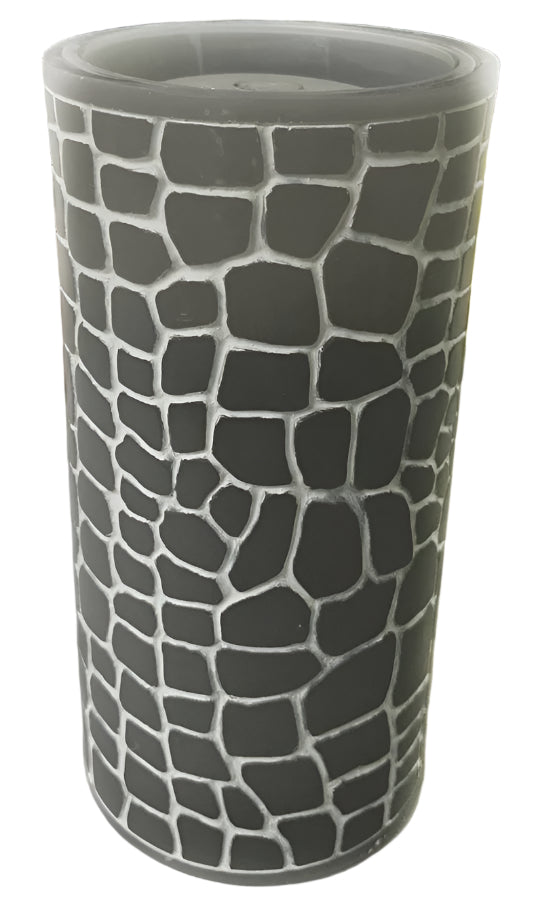 Gray Mosaic Water Candle