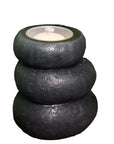 Modern Offset Rock Water Candle