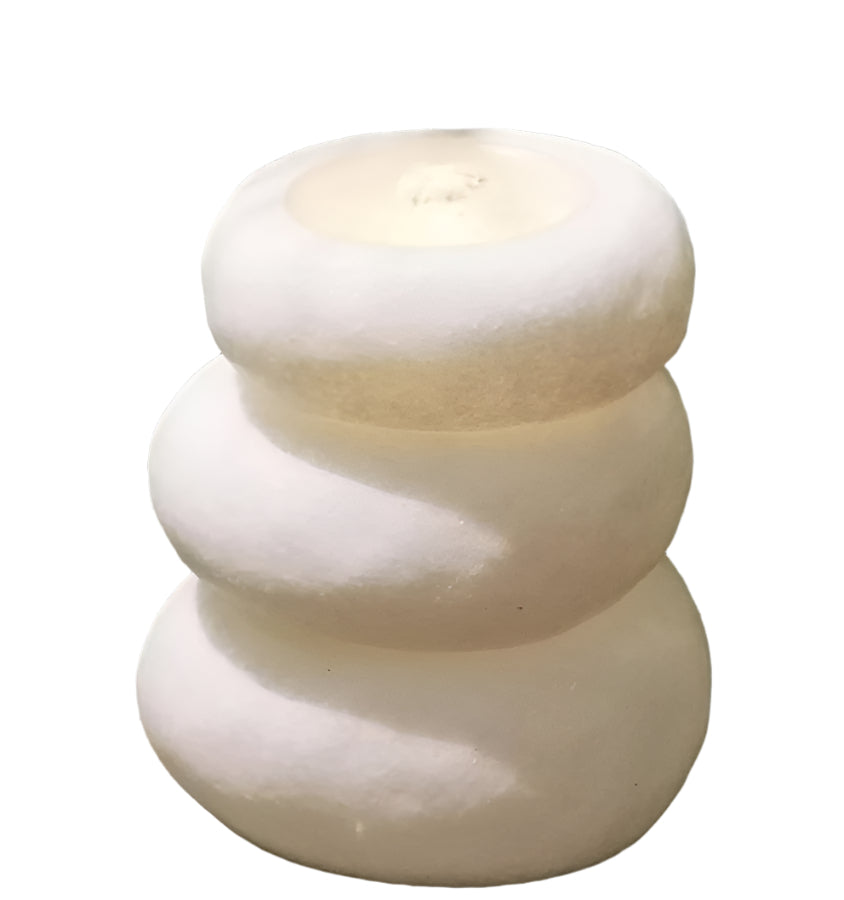 Modern Offset Rock Water Candle