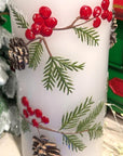 Christmas Pine & Berries Water Candle