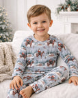 Cowboy Christmas Children's Bamboo Pajama Set - Western
