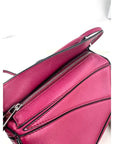 Loewe Calfskin Mini Crimson Puzzle Crossbody Hand Bag