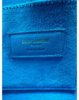 Saint Laurent Sac De Jour Blue Leather Crossbody Hand Bag