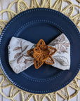 Star Flower Handwoven Iraca Napkin Ring