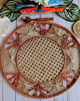 Coral Coastal Handwoven Iraca Placemat