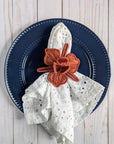 Handwoven Orchid Iraca Palm Napkin Ring in Burgundy