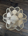 10" Floral Handwoven Iraca Bread Basket