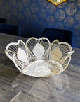 10" Floral Handwoven Iraca Bread Basket