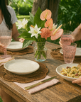 Petal Perfection Handwoven Iraca Placemat