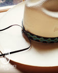Blue Navajo Embossed Leather Hat Band Only 950a