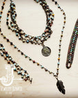 Amazonite Collar-Length Necklace with Indian Head Coin 252L