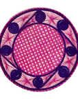 Passion Bloom Caracol Handwoven Iraca Placemat - Lilly Pulitzer inspired style
