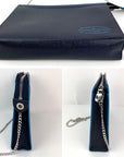 Louis Vuitton Pochette Voyage MM Taiga Dark Blue Leather Hand Bag Limited Edition