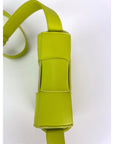 BOTTEGA VENETA Intrecciato Mini Cassette Lime Green Lambskin Crossbody Bag