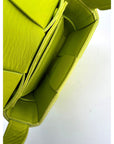 BOTTEGA VENETA Intrecciato Mini Cassette Lime Green Lambskin Crossbody Bag