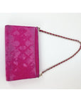 Chanel Velvet Quilted Timeless Fuchsia Wallet Chain Clutch