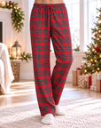 Christmas Unisex Bamboo Pajama Pants – Classic Red Tartan