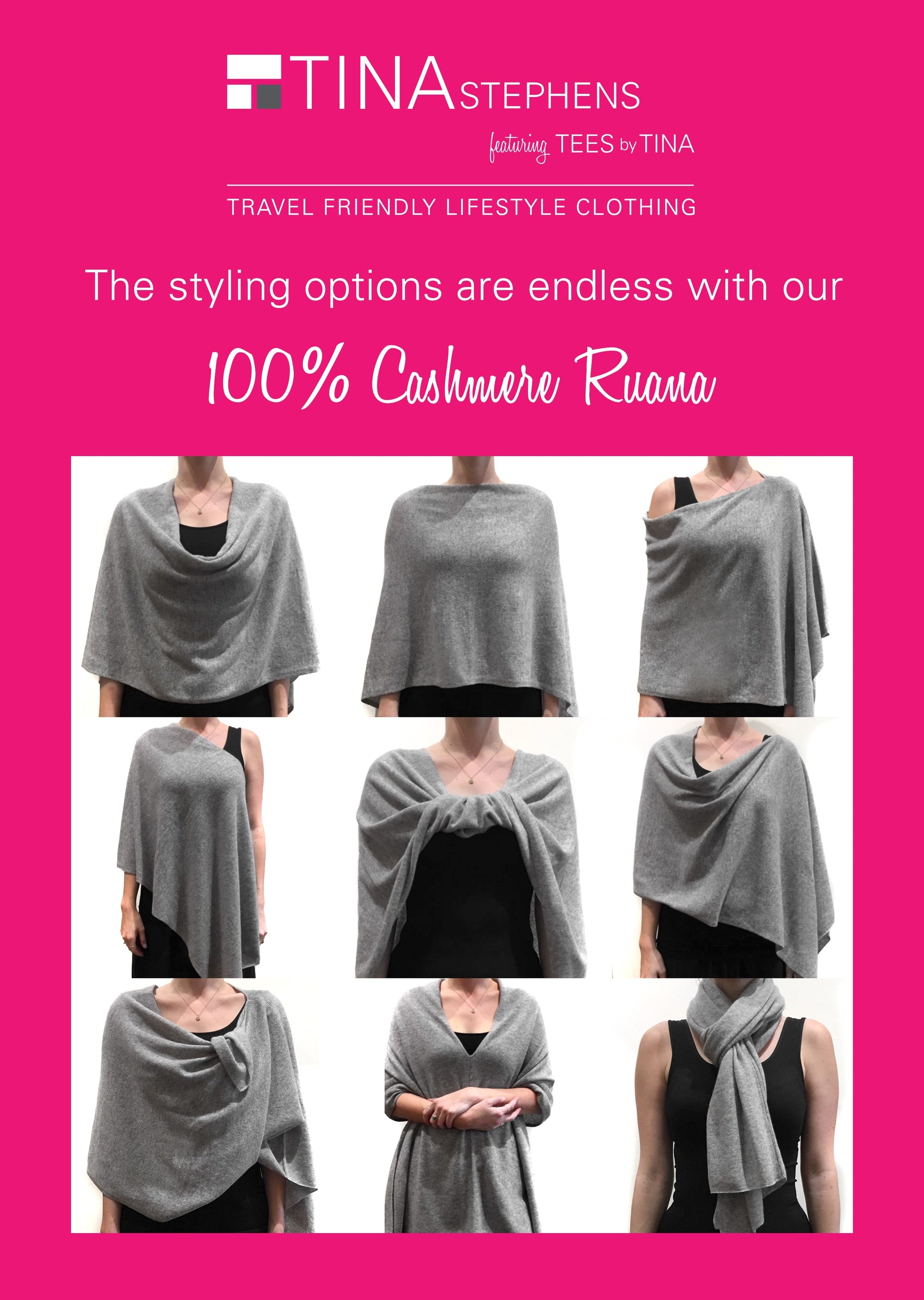 Tina Stephens Cashmere Ruana SWE01
