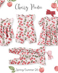 Cherry Picnic Puff Sleeve Bamboo Dress