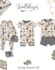 Trailblazer Soft Bamboo Shortall Romper for Baby Boys