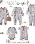 Wild Wrangler/Blue Cowboy Western Bamboo Kids Pajama Set