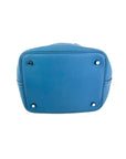HERMÈS Taurillon Clemence Picotin 22 MM Blue Leather Handbag
