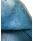 HERMÈS Taurillon Clemence Picotin 22 MM Blue Leather Handbag