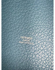 HERMÈS Taurillon Clemence Picotin 22 MM Blue Leather Handbag