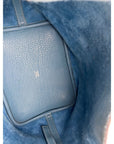 HERMÈS Taurillon Clemence Picotin 22 MM Blue Leather Handbag