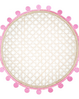 Pom-Edge Handwoven Iraca Placemat