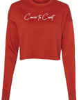 Crew Crop Pullover- Brick