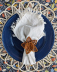 Star Flower Handwoven Iraca Napkin Ring
