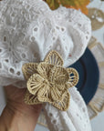 Star Flower Handwoven Iraca Napkin Ring