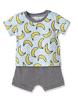 Banana Split Bamboo T-Shirt & Cotton Shorts Set for Boys