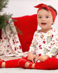 Girls' Christmas Tunic Set – Bamboo Holiday Outfit Set