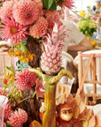 Thanksgiving Orchid Handwoven Iraca Napkin Ring
