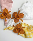 Thanksgiving Orchid Handwoven Iraca Napkin Ring