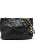 Chanel Lambskin Black Quilted Shoulder Bag 0 Series