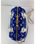 Louis Vuitton Blue Jacquard Velvet Speedy 20 Bandouliere Bag
