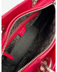 Christian Dior Lambskin Cannage Large Red Lady Dior Shoulder Bag