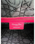 Christian Dior Lambskin Cannage Large Red Lady Dior Shoulder Bag