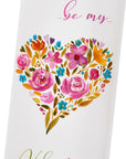 Flatyz Be My Valentine Floral Heart Candle