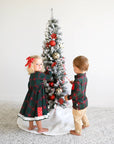 Gigi and Max Kane Tartan & Ruby Dot Christmas Tartan Button Dress