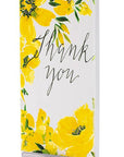 Flatyz Thank You Yellow Floral Print Candle